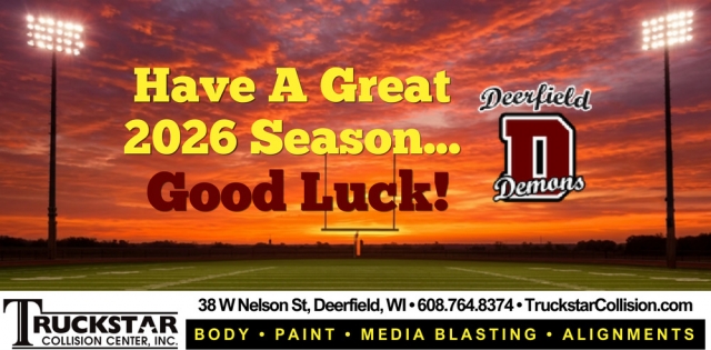 Good Luck! Deerfield Demons, Truckstar Collision Center, Inc., Deerfield, WI