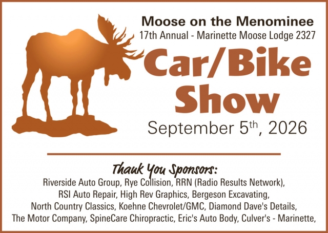 Moose on the Menominee, Car/Bike Show (September 5, 2026)