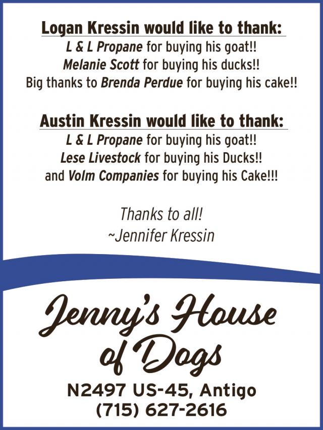 House of Dogs, Jenny's House of Dogs, Antigo, WI