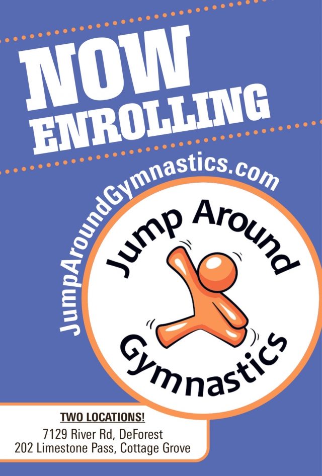 Now Enrolling, Jump Around Gymnastics, Deforest, WI