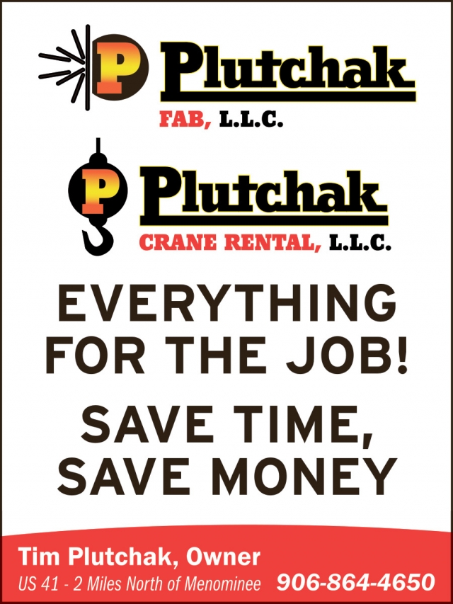 Crane Rental, Plutchak Fab, LLC - Plutchak Crane Rental, LLC, Menominee, MI