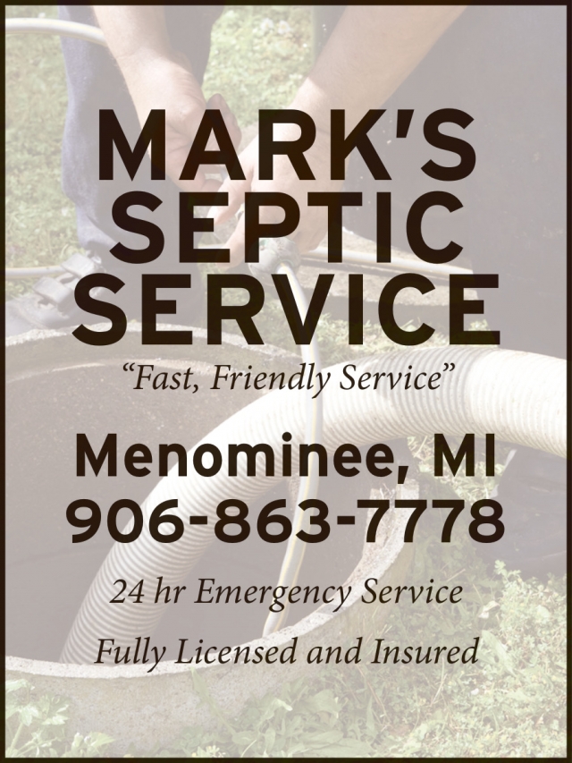 Septic Service, Mark's Septic Service, Menominee, MI