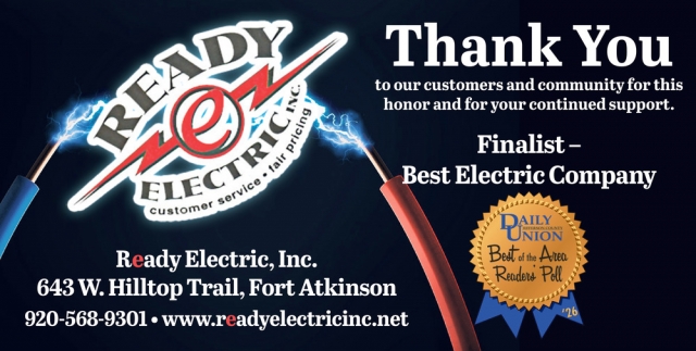 Best Electric Company, Ready Electric, Inc., Fort Atkinson, WI