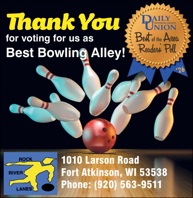 Best Bowling Alley, Rock River Lanes, Fort Atkinson, WI