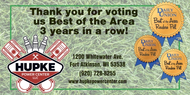 Best Small Engine Shop, Hupke Power Center LLC, Fort Atkinson, WI