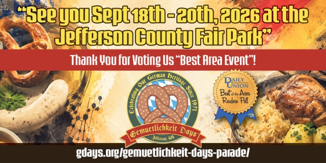 Best Area Event, Gemuetlichkeit Days, Jefferson, WI