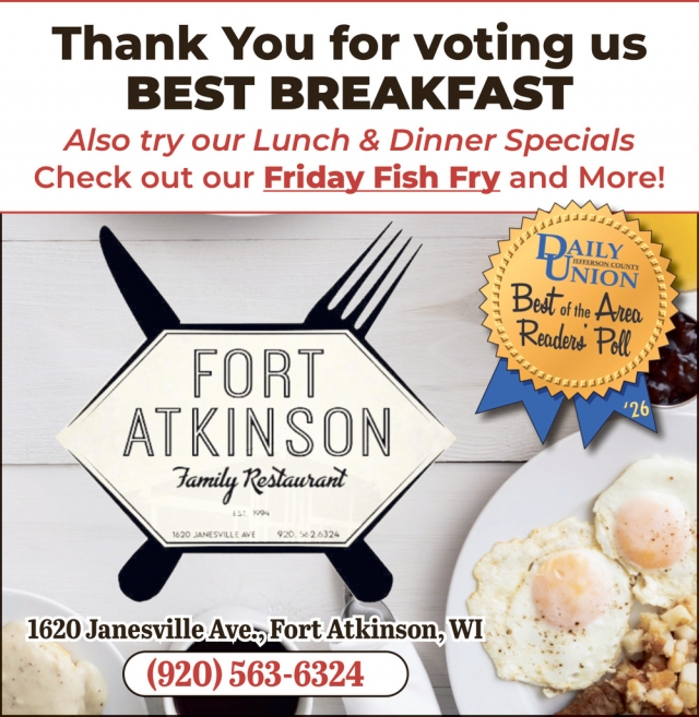 Best Breakfast, Fort Atkinson Family Restaurant, Fort Atkinson, WI