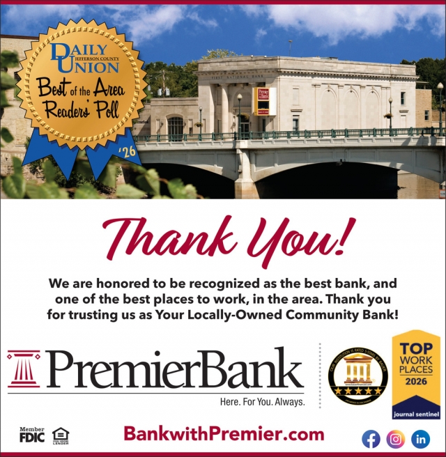 Best Bank, PremierBank, Fort Atkinson, WI