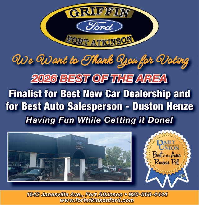 We Want to Thank You for Voting, Griffin Ford Fort Atkinson, Fort Atkinson, WI