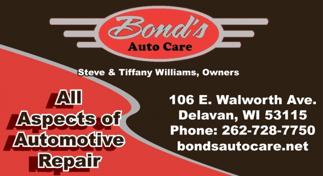 Auto Repair, Bond's Auto Care & Performance, Delavan, WI