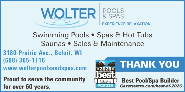 Swimming Pools, Wolter Pools & Spas, Beloit, WI