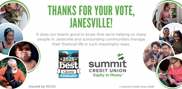 Thanks For Your Vote, Janesville!, Summit Credit Union, Milwaukee, WI