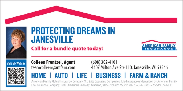 Call For A Bundle Quote Today!, American Family Insurance - Colleen Frentzel, Janesville, WI