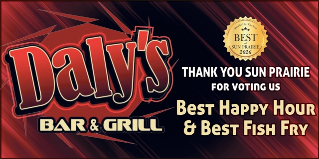 Best Happy Hour Bar & Best Fish Fry, Daly's Bar & Grill, Sun Prairie, WI
