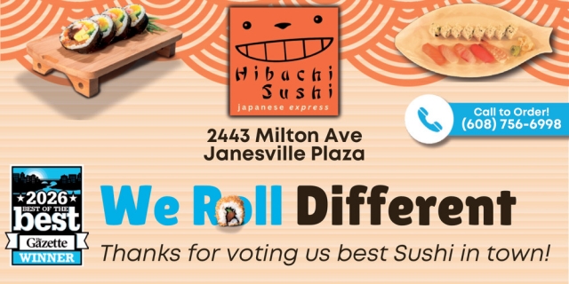 We Roll Different, Hibachi & Sushi, Janesville, WI