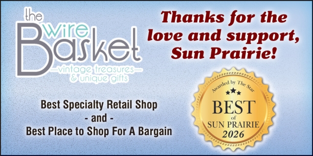 Best Place To Shop For A Bargain, The Wire Basket, Sun Prairie, WI