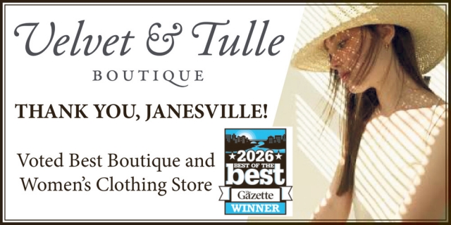Voted Best Boutique And Women's Clothing Store, Velvet & Tulle Boutique, Janesville, WI