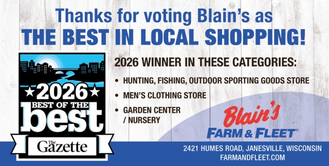 Best in Local Shopping, Blain's Farm & Fleet, Janesville, WI