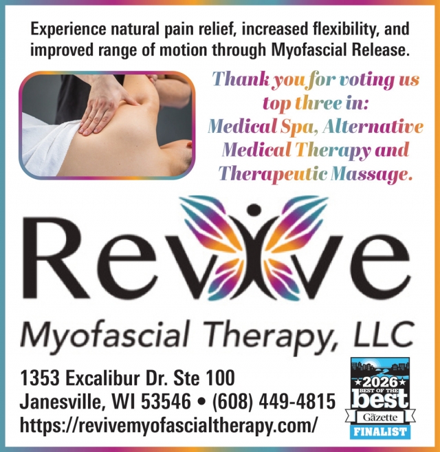 Medical Spa, Revive Myofascial Therapy, LLC, Janesville, WI