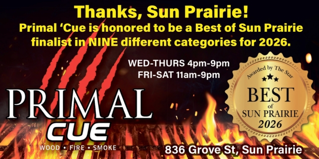 Thanks, Sun Prairie!, Primal 'Cue, Sun Prairie, WI