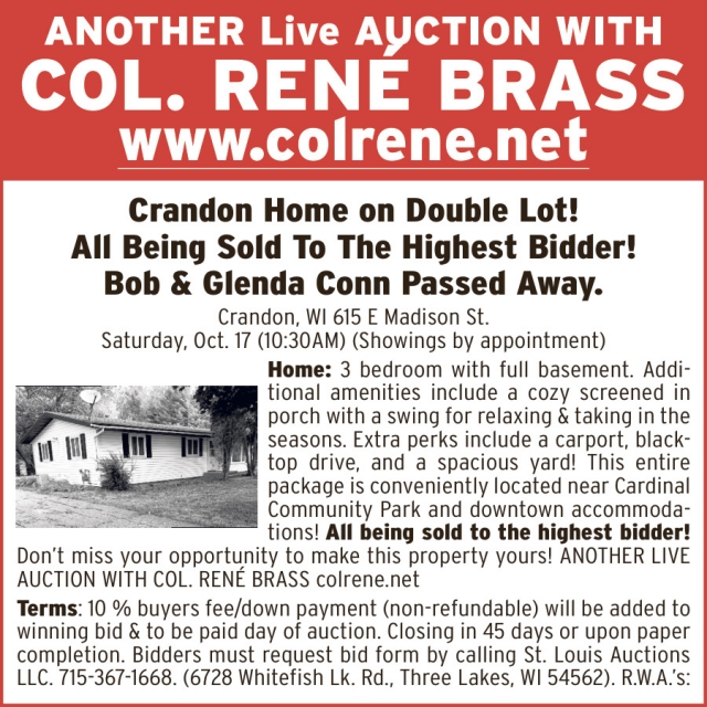 Another Live Auction, Col. Rene' Brass