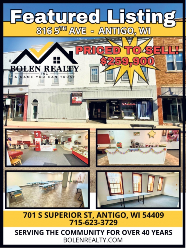 Featured Listings, Bolen Realty, Antigo, WI