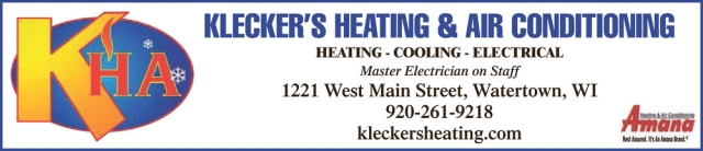 Heating & Air Conditioning Services, Klecker's Heating & Air Conditioning, Watertown, WI