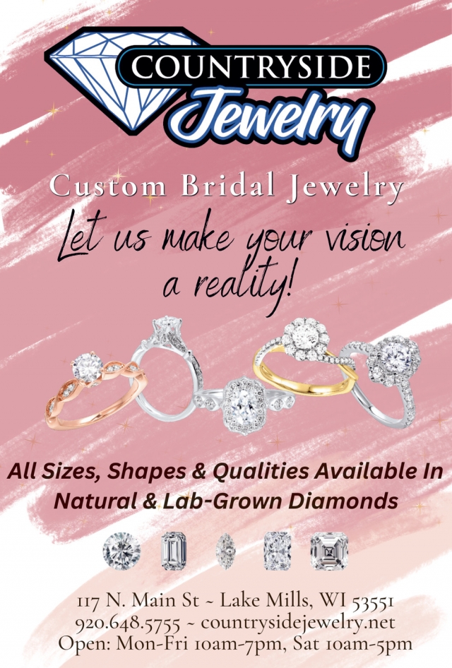 Custom Bridal Jewelry, Countryside Jewelry, Lake Mills, WI