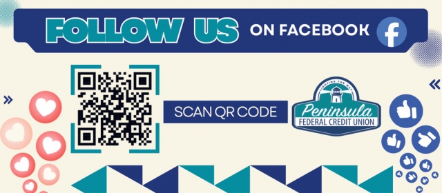 Follow Us On Facebook, Peninsula Federal Credit Union, Escanaba, MI