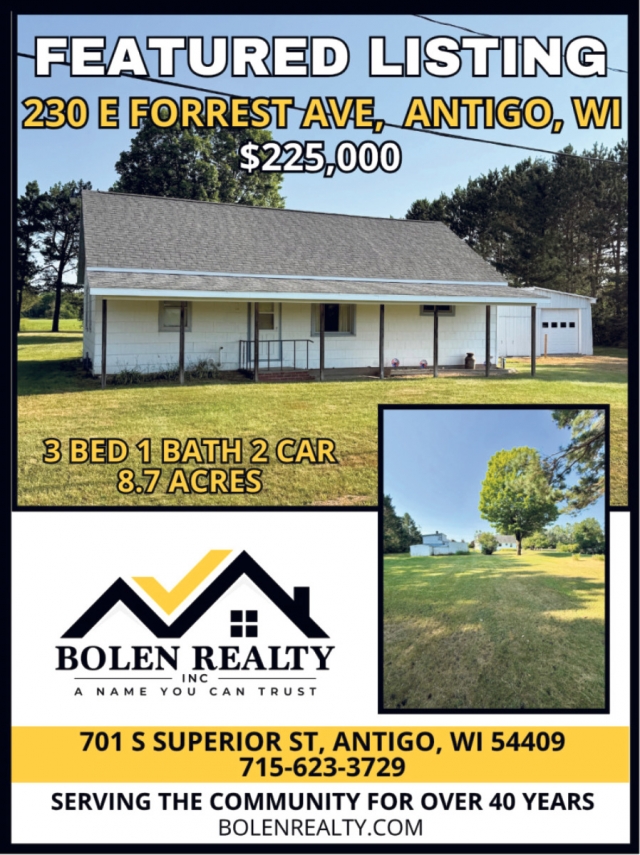 Featured Listings, Bolen Realty, Antigo, WI
