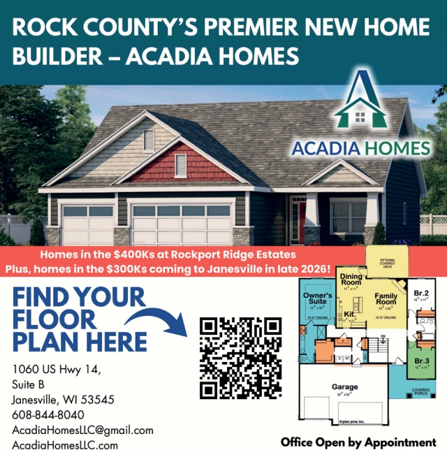 Find Your Floor Plan Here, Acadia Homes, Janesville, WI