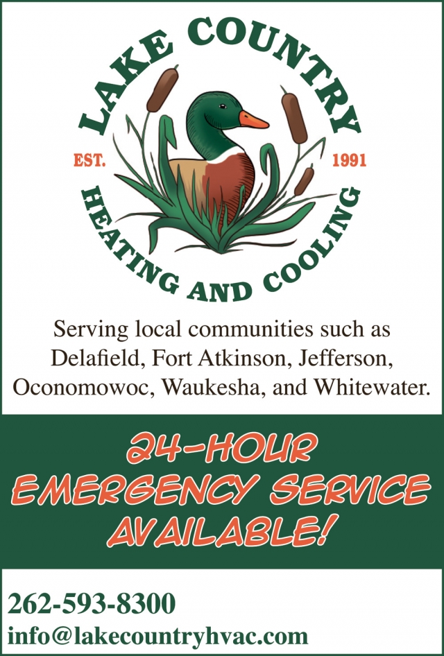 24-Hour Emergency Service Available!, Lake Country Heating & Cooling