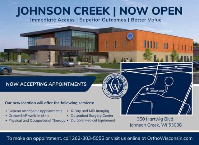 Orthopaedic Services, Orthopaedic Associates of Wisconsin, Johnson Creek, WI