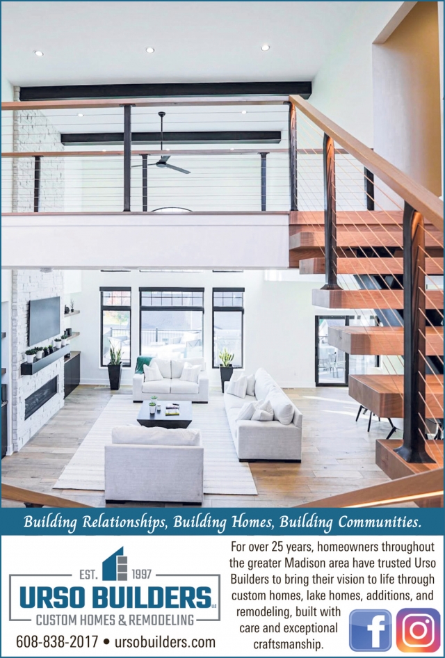 Building Relationships, Building Homes, Urso Bros. LLC, Mc Farland, WI