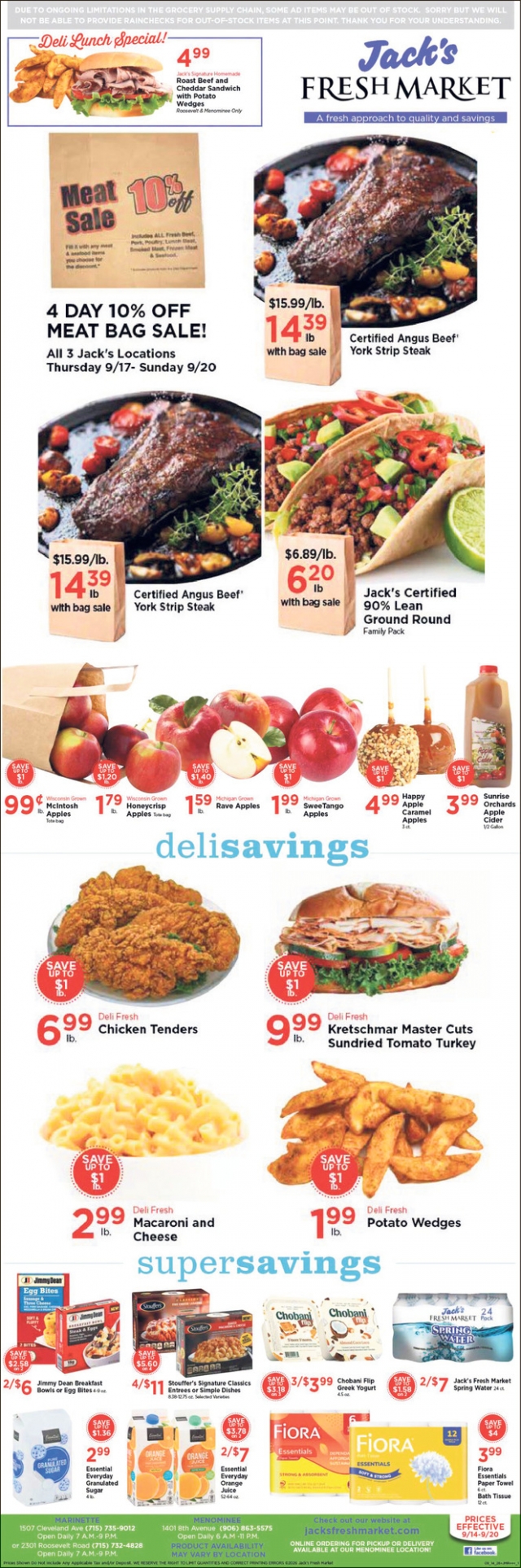Fresh Market, Jack's Fresh Market, Menominee, MI