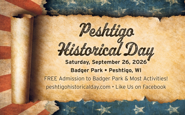 FREE Admission to Badger Park & Most Activities!, Peshtigo Historical Day (September 26, 2026)