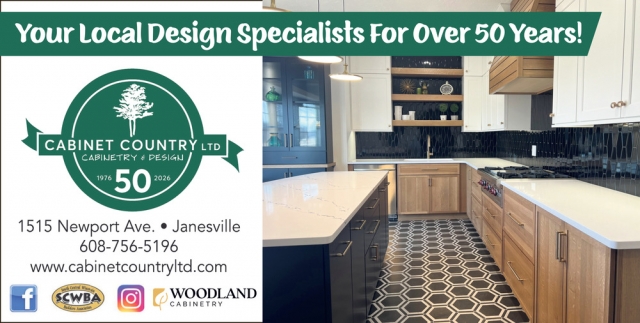 Your Local Design Specialists For Over 50 Years!, Cabinet Country, Ltd, Janesville, WI