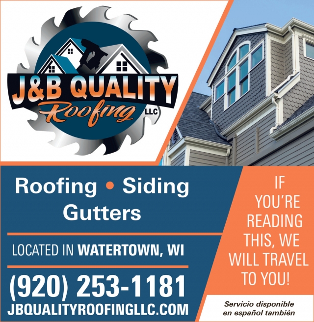 Roofing Services, J&B Quality Roofing, Watertown, WI