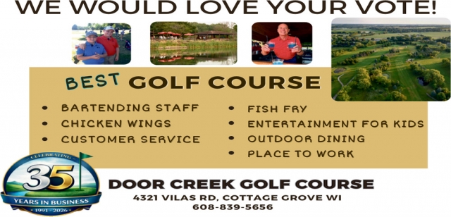 Best Golf Course, Door Creek Golf Course, Cottage Grove, WI