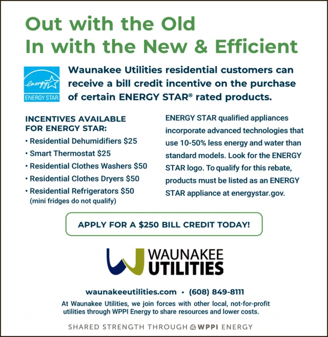 • Out with the Old In with the New & Efficient, Waunakee Utilities, Waunakee, WI