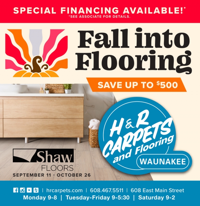 Fall into Flooring, H&R Carpets Inc, Waunakee, WI