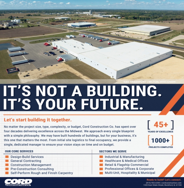 It's Not A Building. It's Your Future., Cord Construction Company