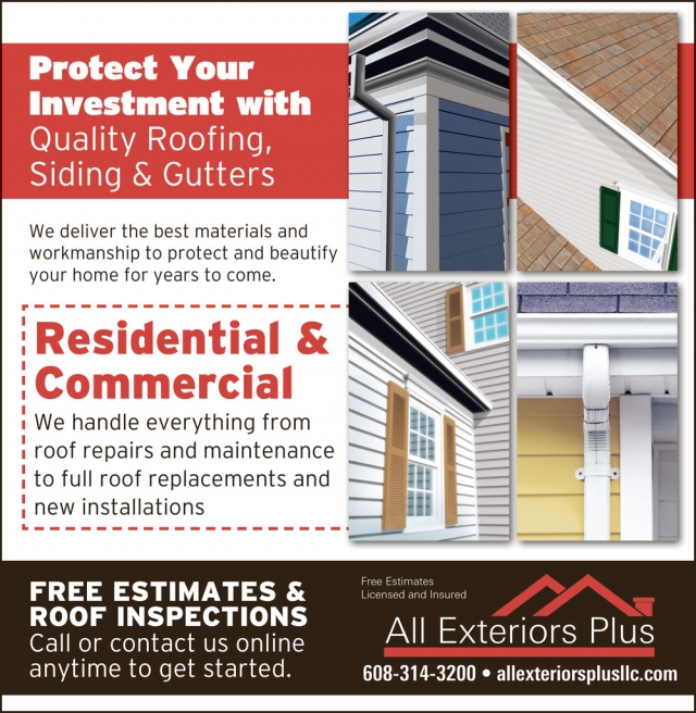 Quality Roofing, Siding & Gutters, All Exteriors Plus
