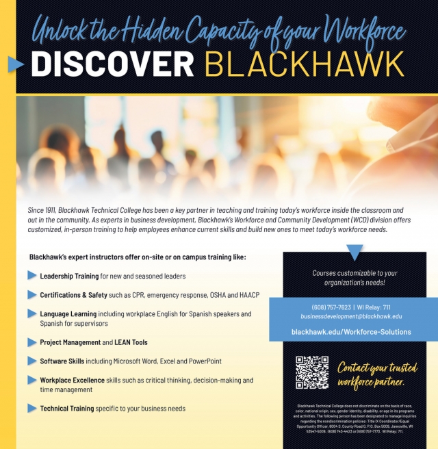 Unlock the Hidden Capacity of your Workforce, Blackhawk Technical College, Janesville, WI