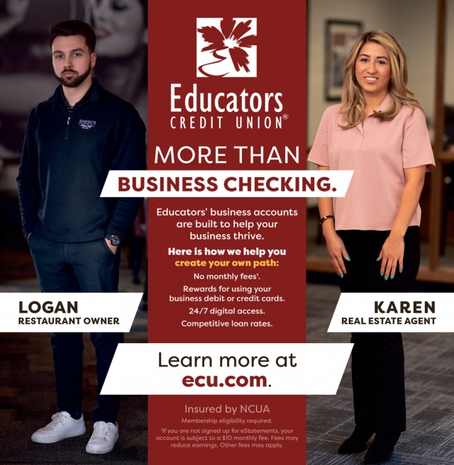 More Than Business Checking, Educators Credit Union, Kenosha, WI