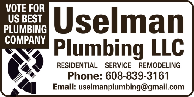 Vote For Us Best Plumbing Company, Uselman Plumbing LLC, Cottage Grove, WI