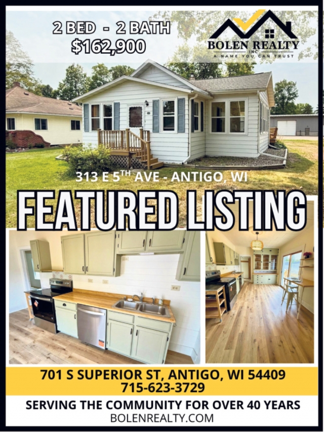 Featured Listings, Bolen Realty, Antigo, WI