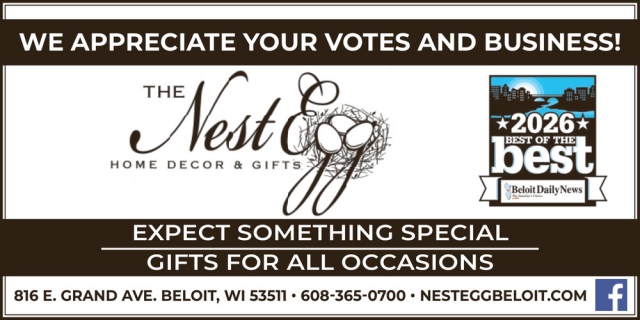 We Appreciate Your Votes And Business!, Nest Egg, Beloit, WI