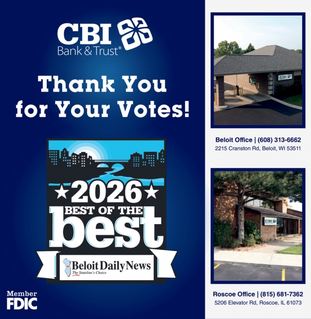 Thank You, SENB Bank, Beloit, WI