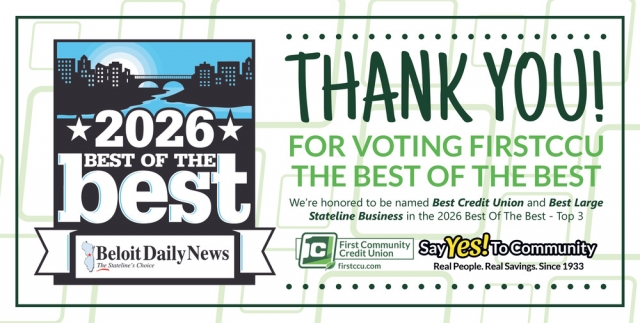 Thank you, Stateline!, First Community Credit Union - Beloit, Beloit, WI